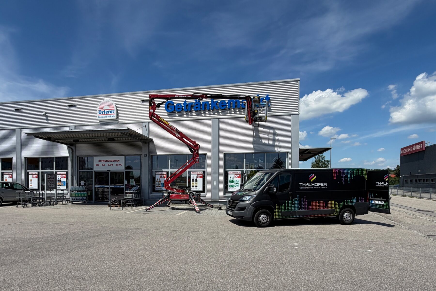 Getränkemarkt – Werbeanlagen & Montage
